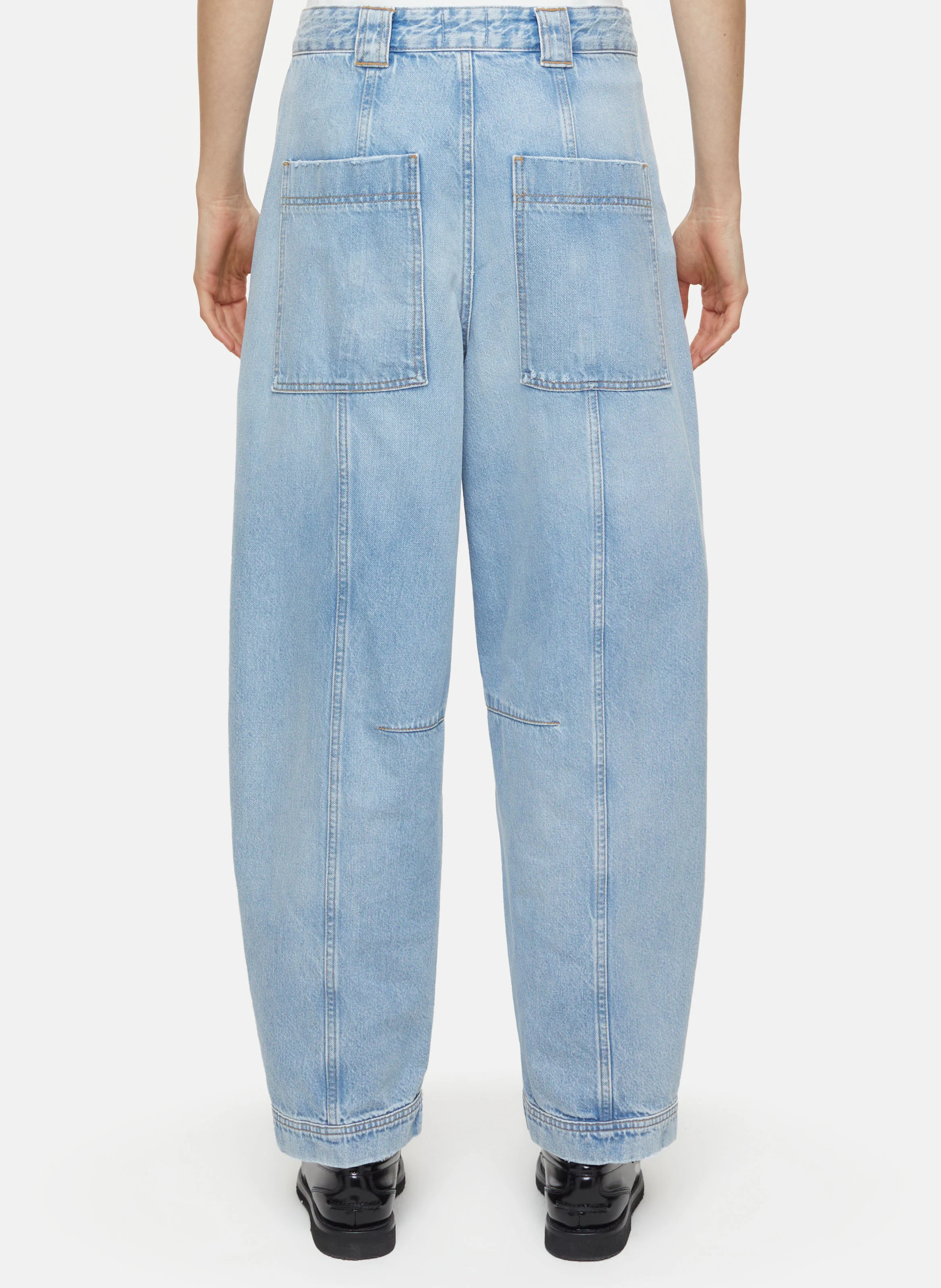 RHANNON - Jean balloon en coton | Bleu