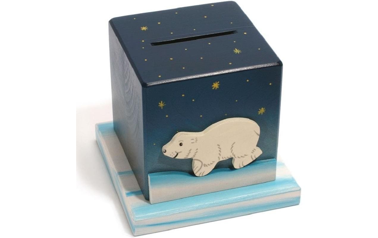 Spardose »Eisbär« Holzart: Birke, Linde (Finnland, Schweiz)