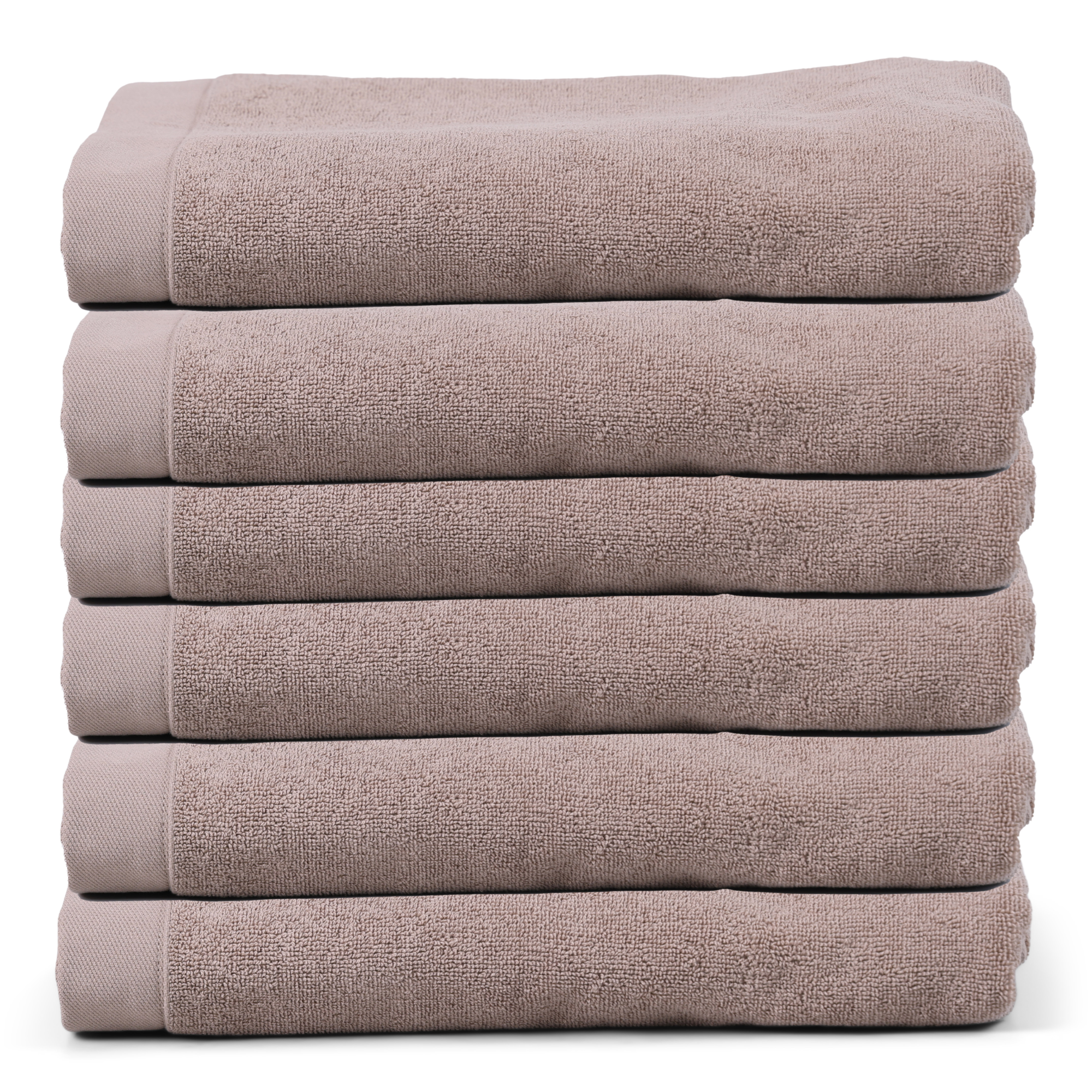 Handdoek beige 70x140 cm - set van 6