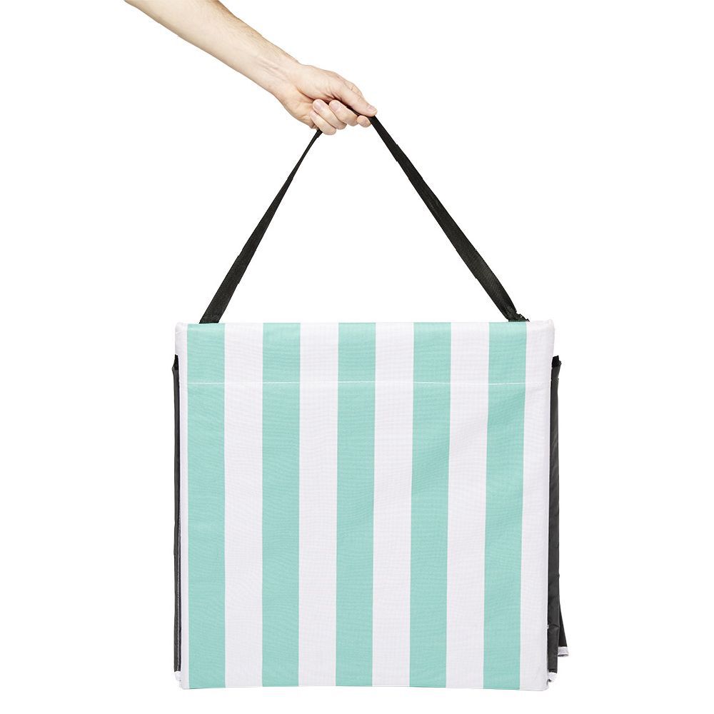 Dossier de plage XL Funky rayure vert blanc 153x148xH41cm