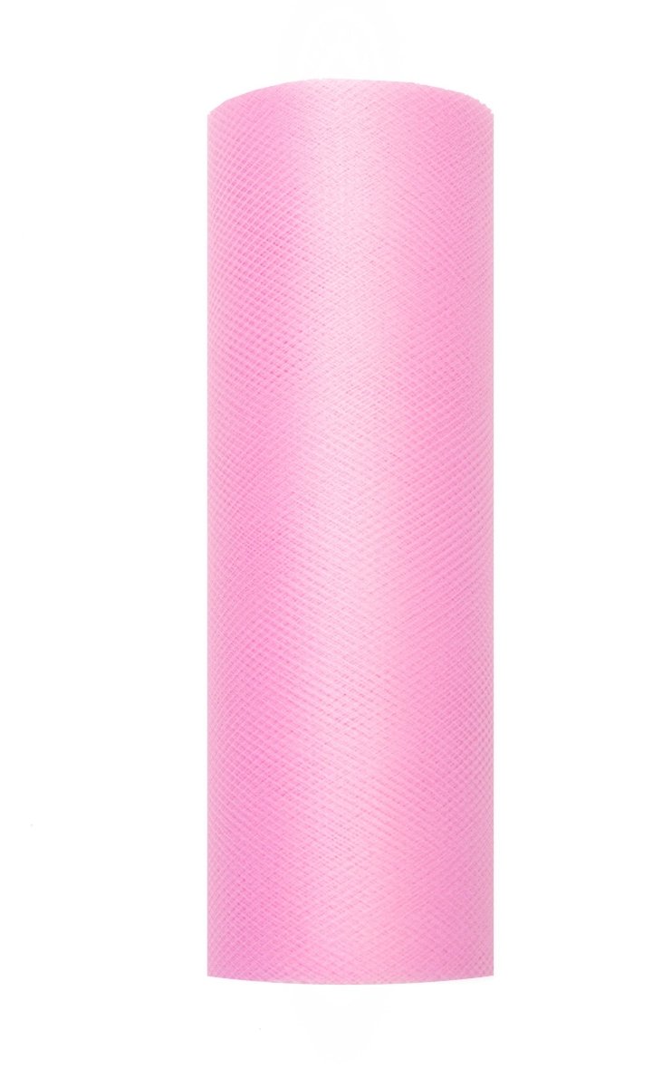 Roze Tule Rol 15cm 9m