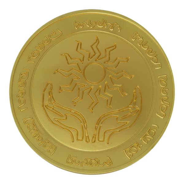 Fanatik Dungeons & Dragons 24k gullbelagt amulett av helsemedaljong