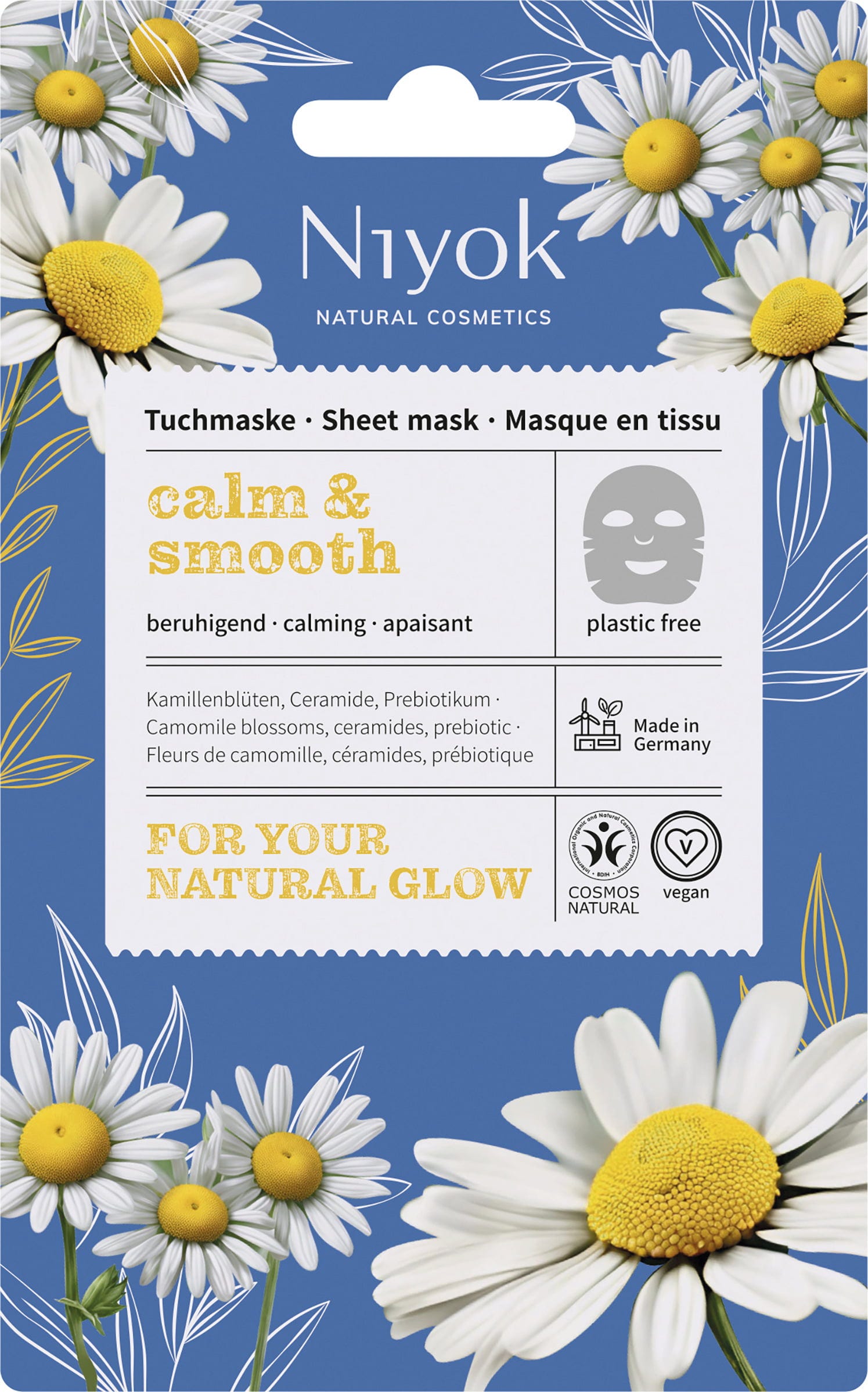 Niyok  Beruhigende Tuchmaske Calm & Smooth, 10 ml