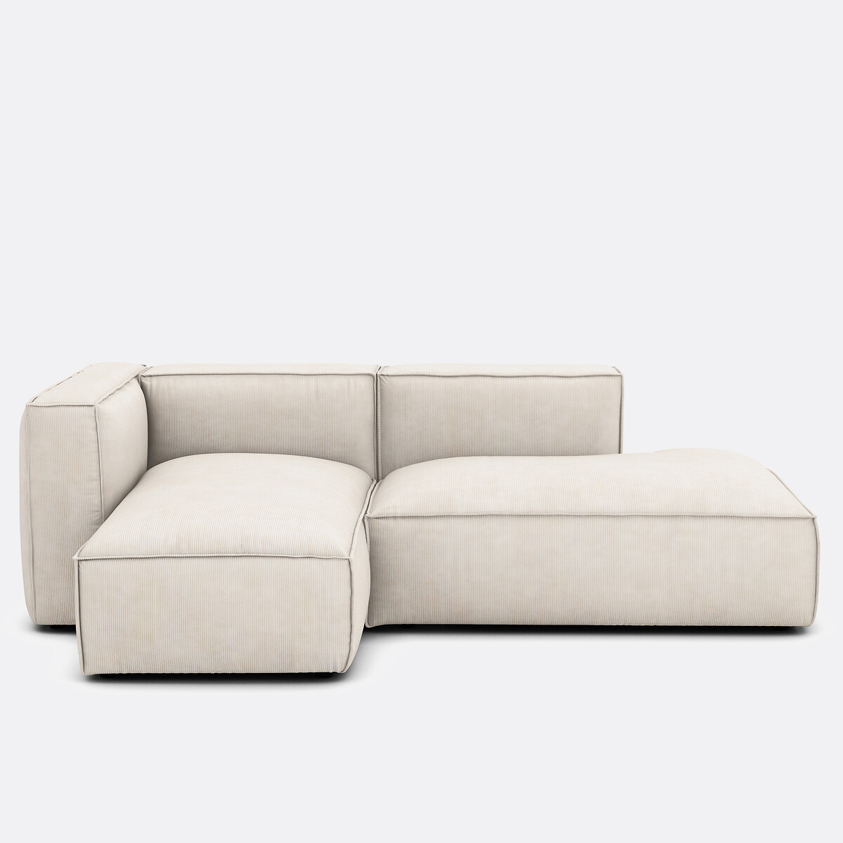 LA REDOUTE INTERIEURS<br>Sofá lounge, direito, veludo cotelê, Seven