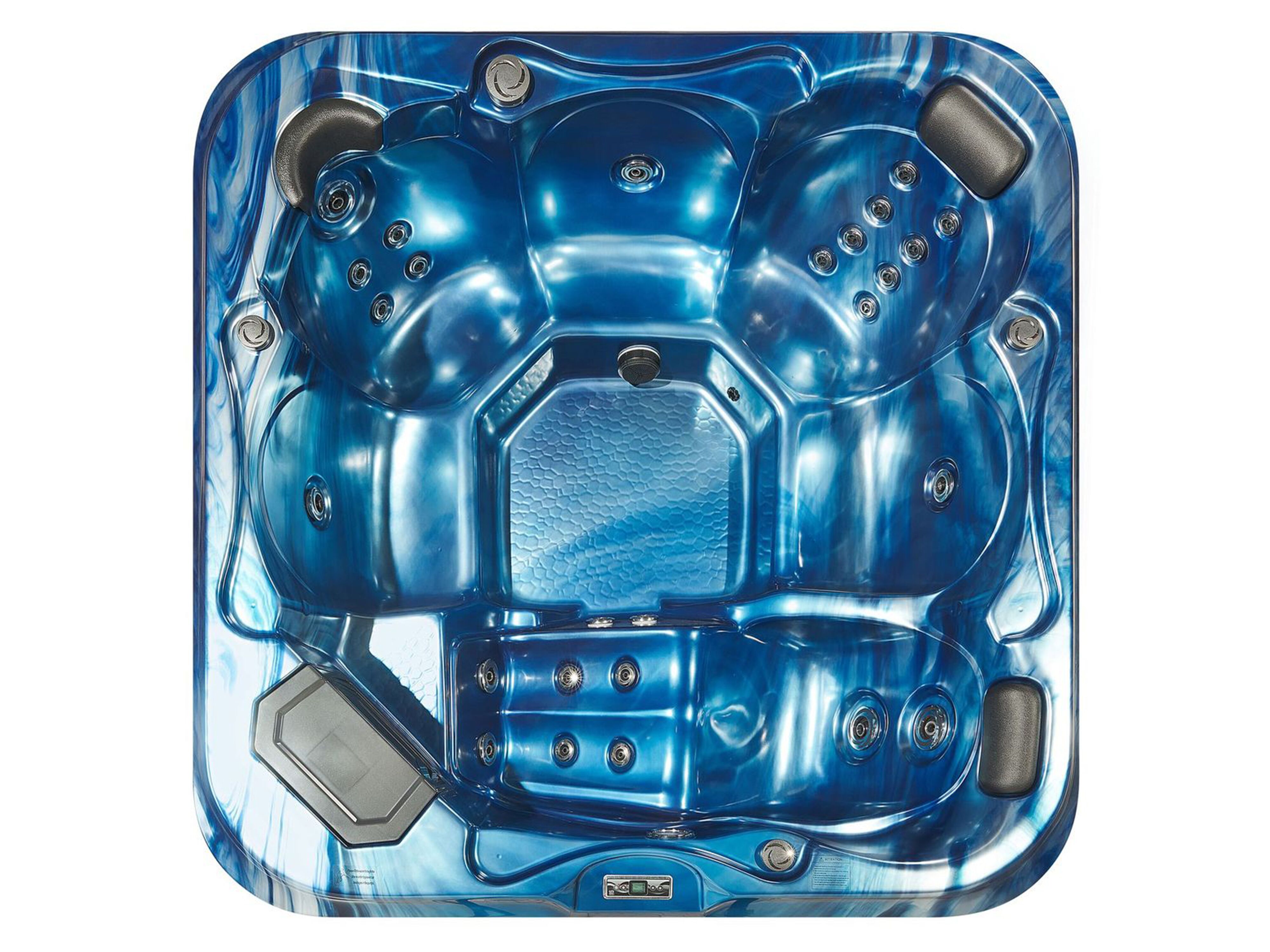 Buiten hottub met LED TULAROSA Blauw