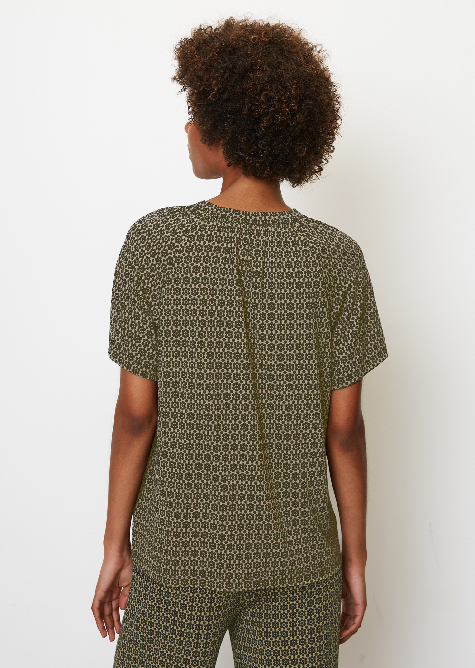 Jersey-Blusen-Shirtmit Allover-Print
