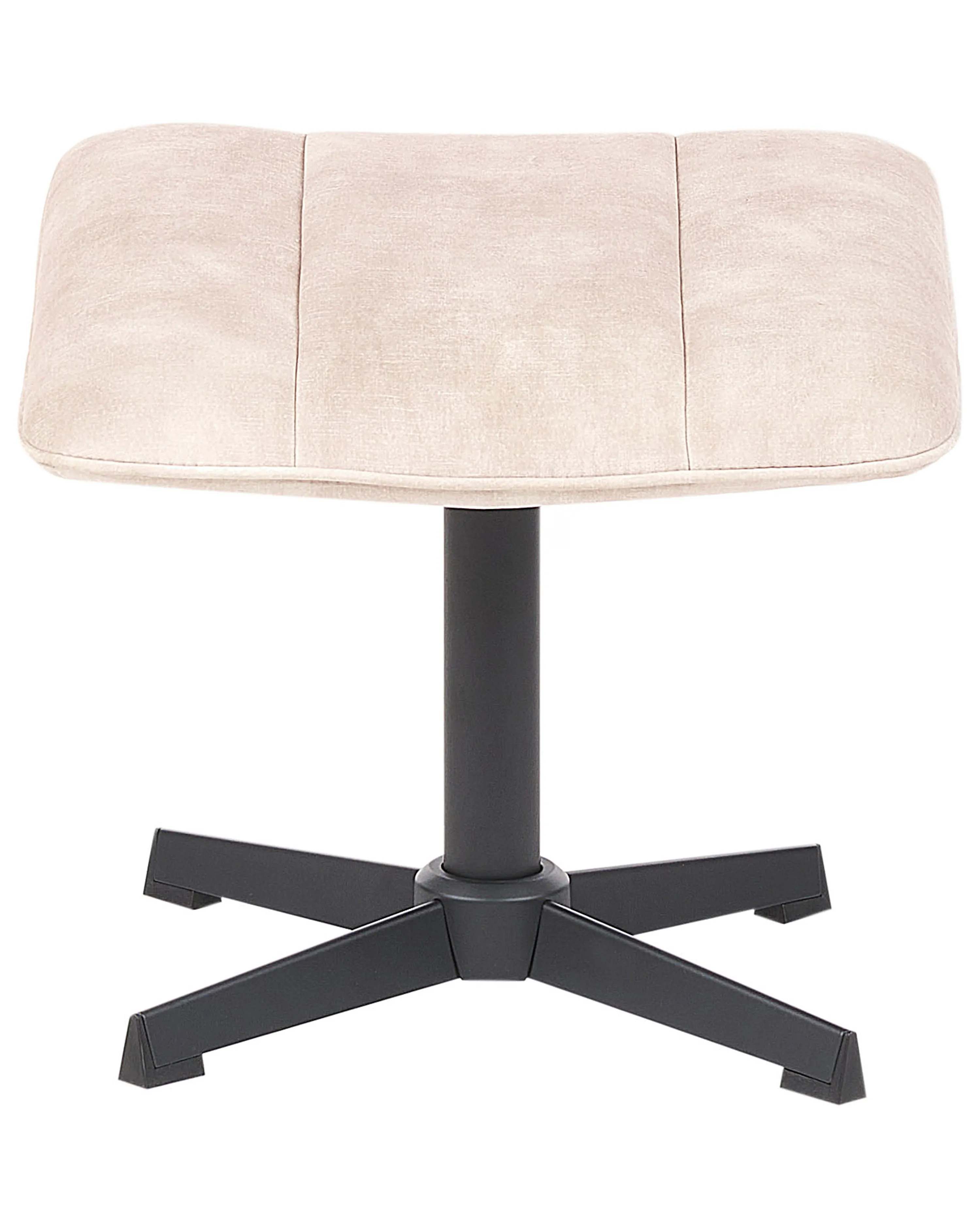 Draaifauteuil LIA met voetenbank Fluweel Beige