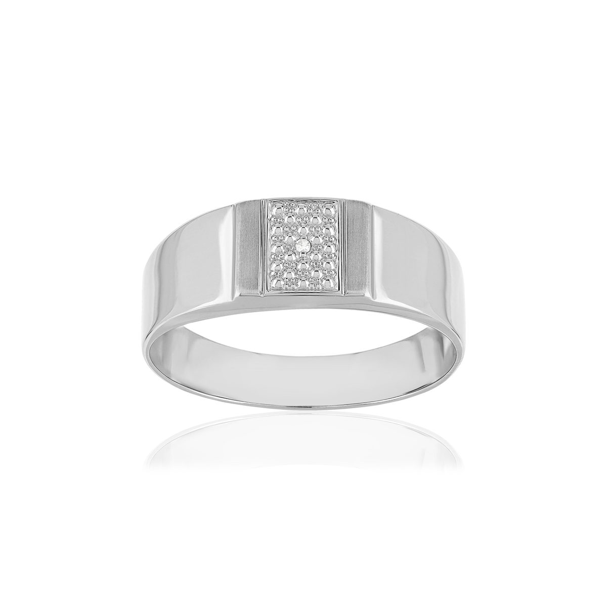 Bague or blanc 375 diamants