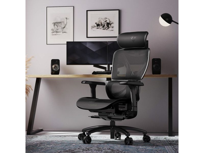 ThunderX3 Bürostuhl XTC-Mesh Schwarz Ergonomischer Bürostuhl