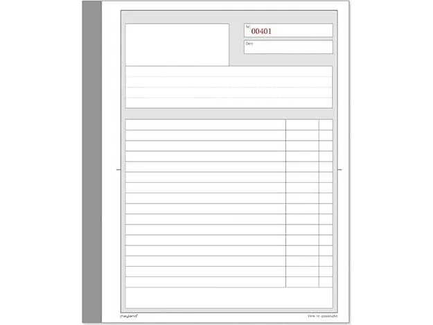 Triplikatbog 148x200 mm med 3x50 blade