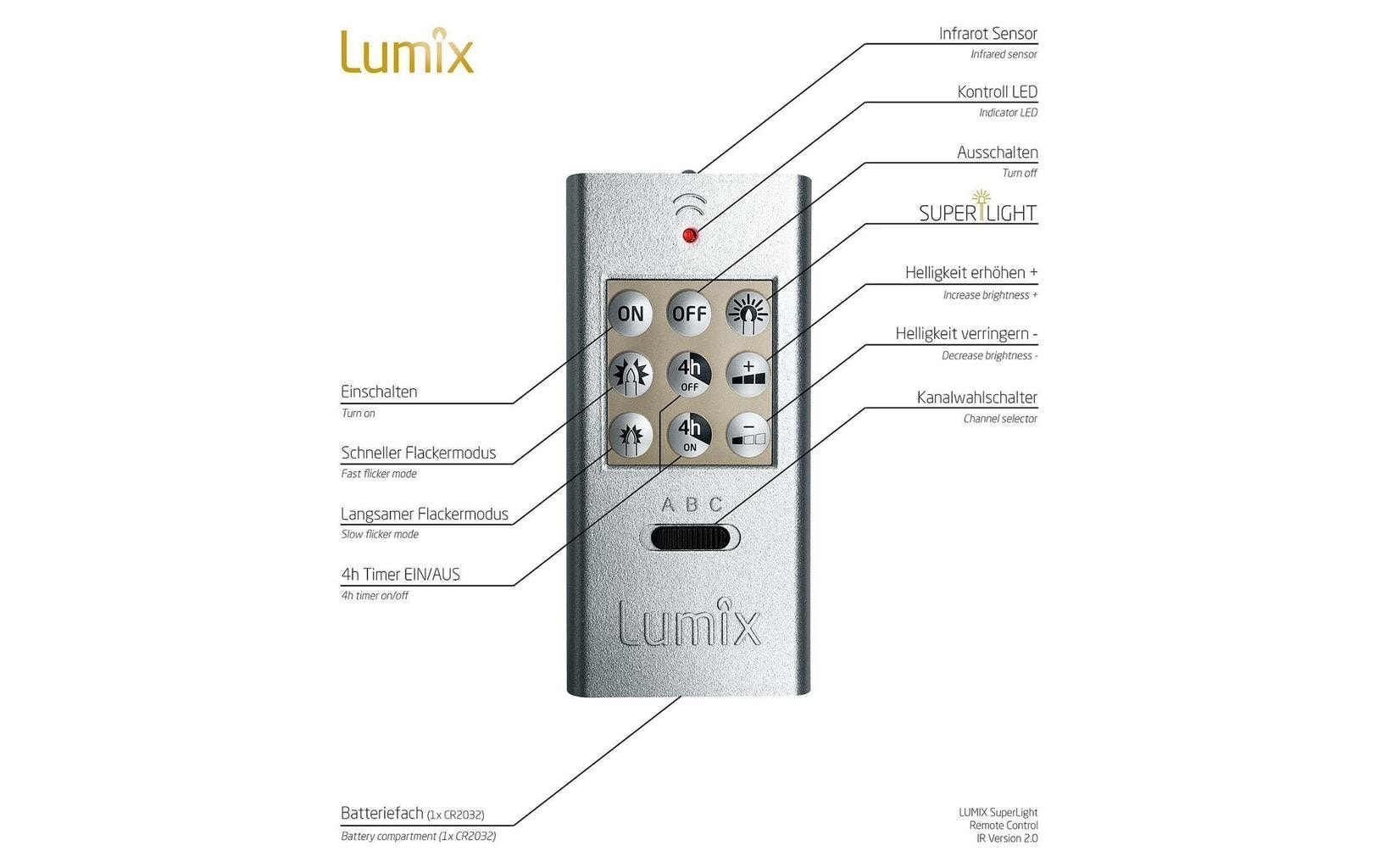 lumix LED-Christbaumkerzen »Lumix LED SuperLight Mini 12er-Starter Set« 12 Stk.-flammig