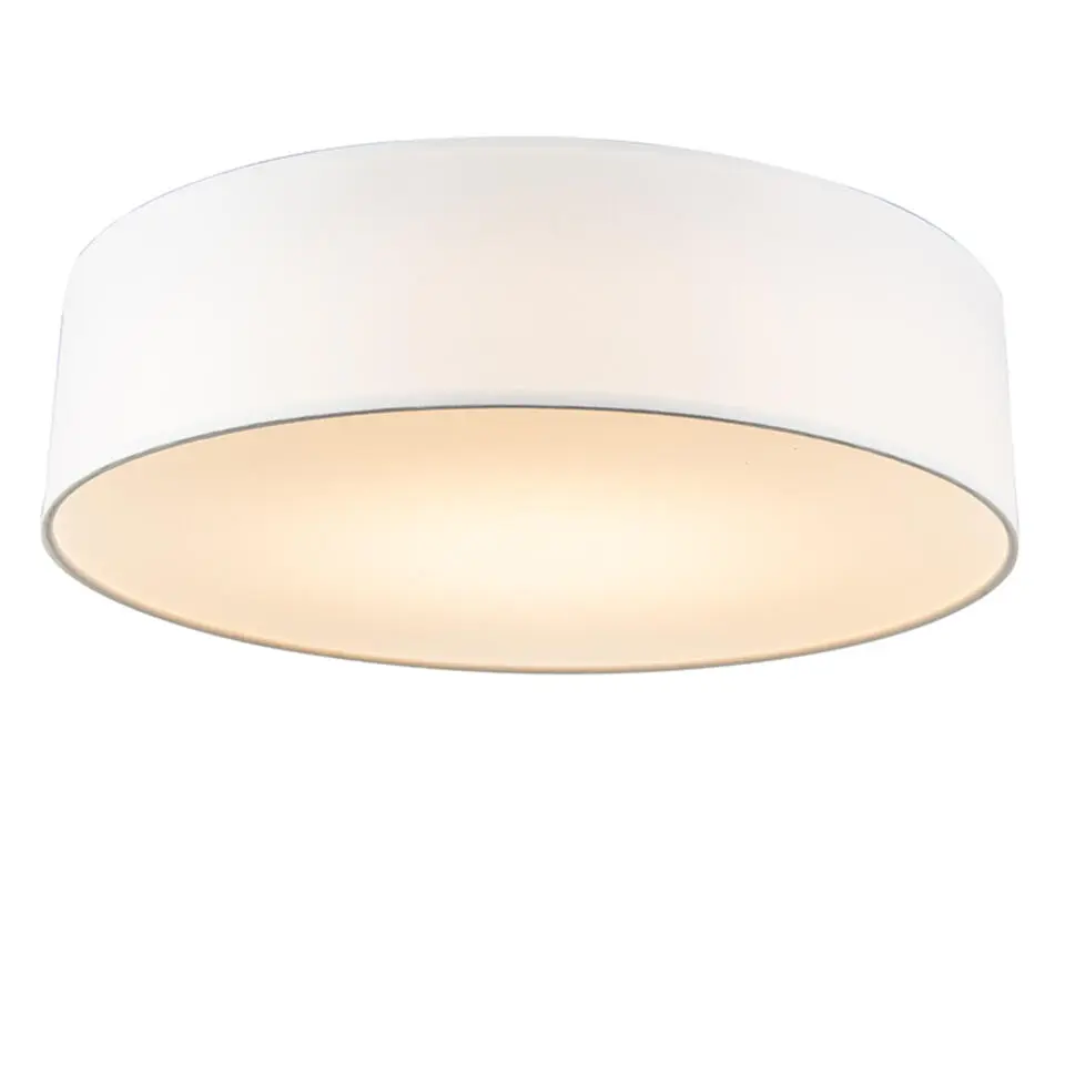 Qazqa plafondlampen drum led wit geïntegreerde led
