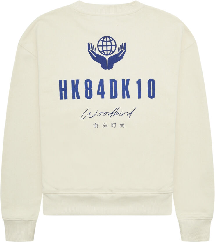 Woodbird WBCupe Globe Crew Off white