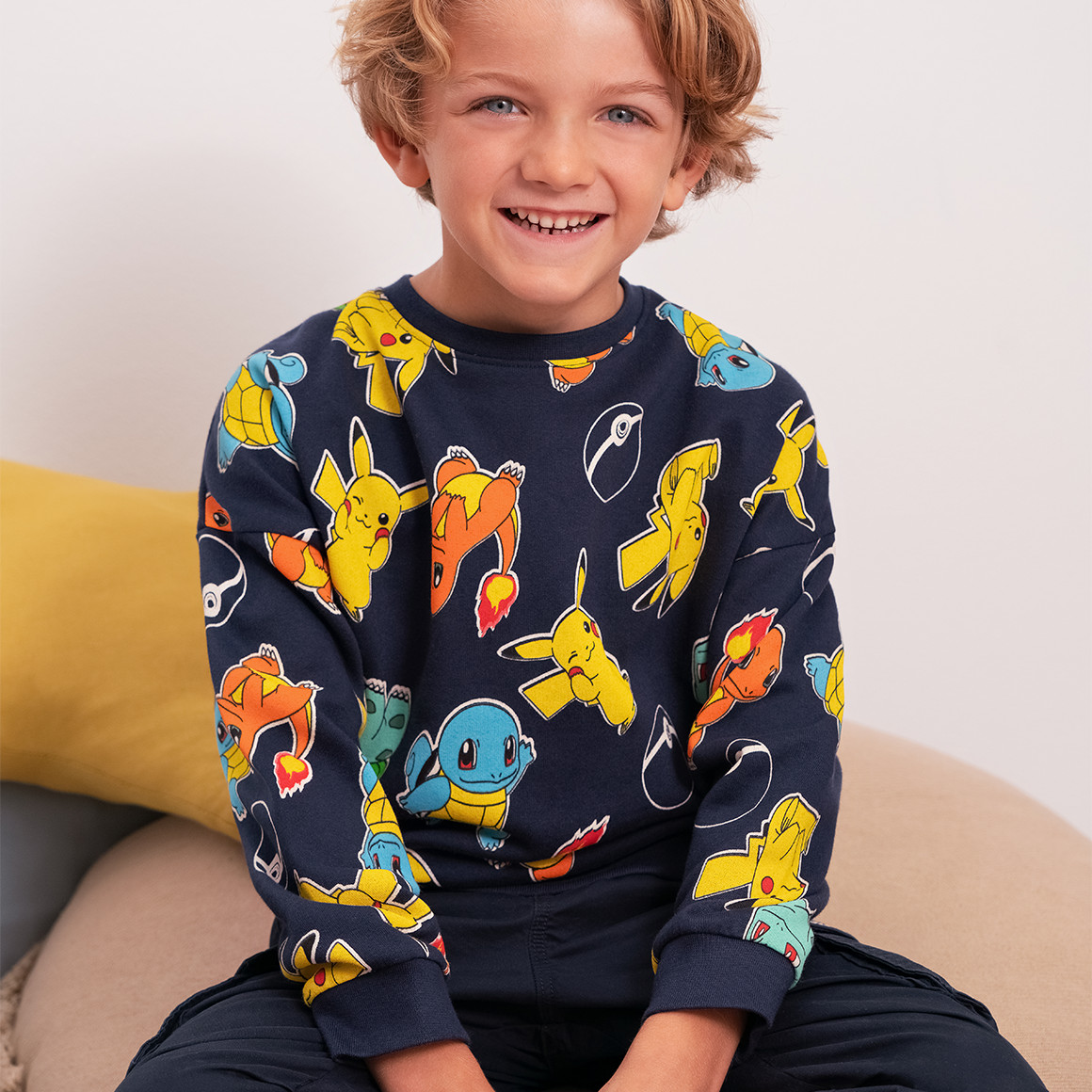 Topolino Pokémon Sweatshirt mit Allover-Print dunkelblau
