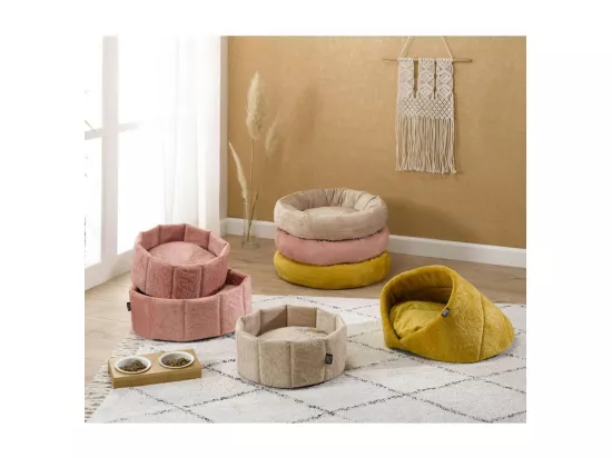 Panier Rond en velour pour animaux 
