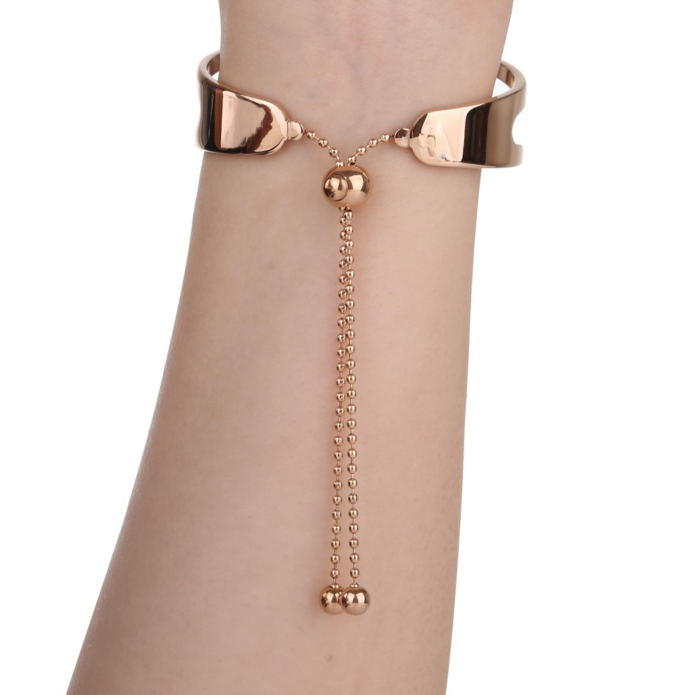Apple Watch (42/41/40/38 mm) Ersatz Edelstahl Armband mit Perlen Verschluss - Roségold