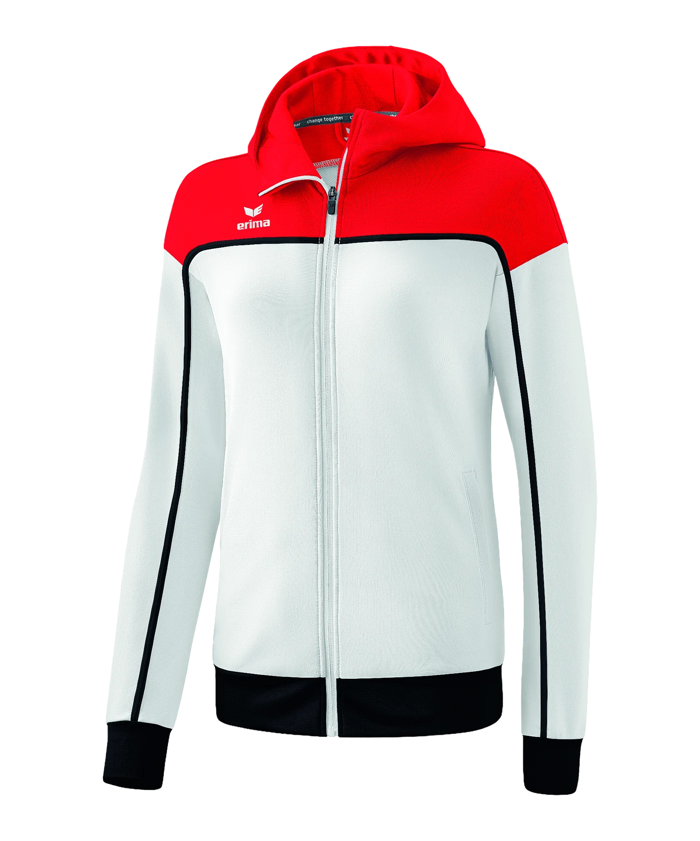 Erima Change by Kapuzenjacke Damen Weiss Rot