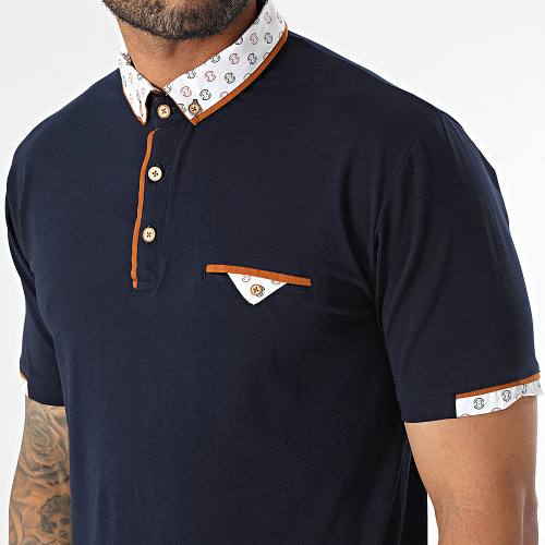 Polo Manches Courtes Bleu Marine