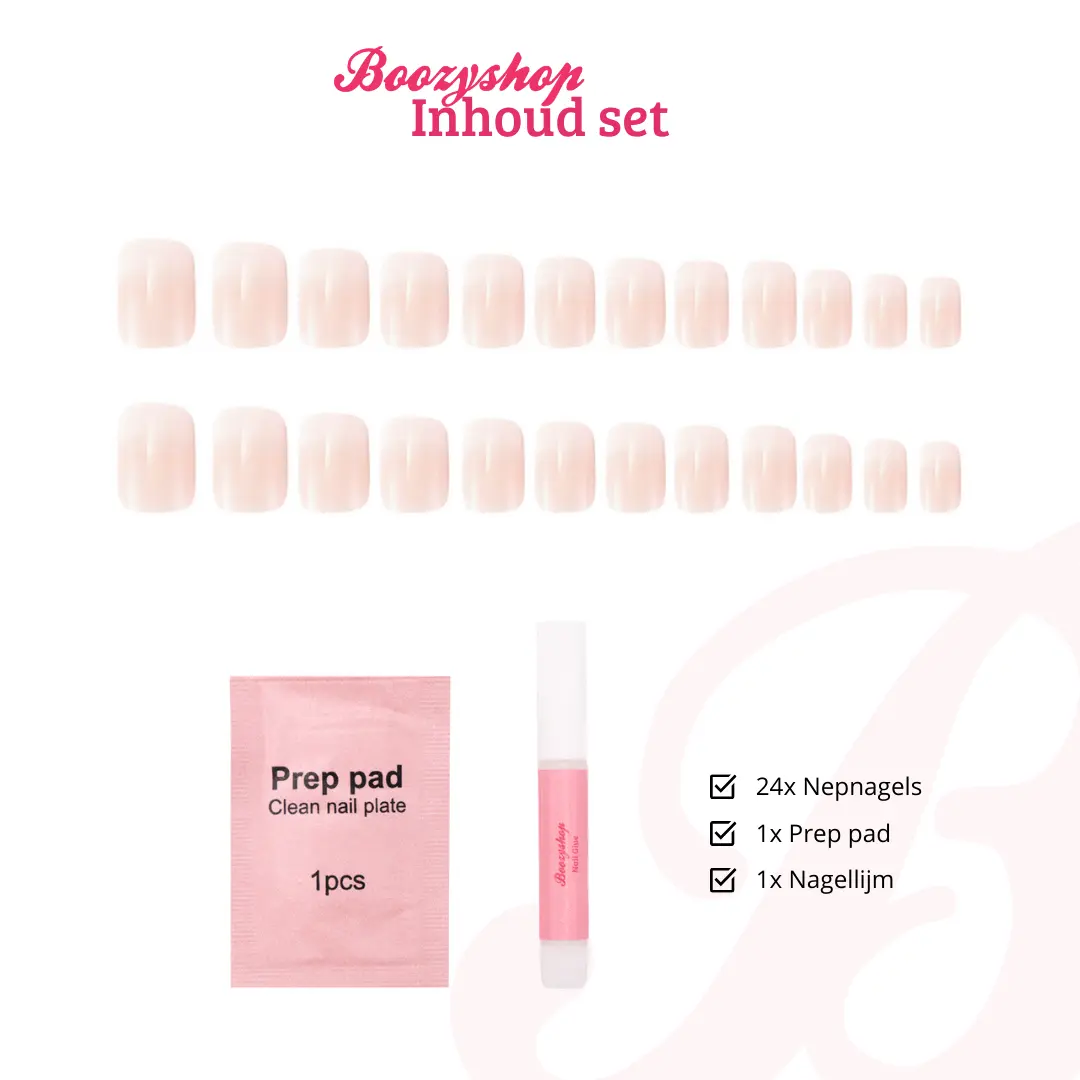 Press On French Nails Ombre Soft Pink