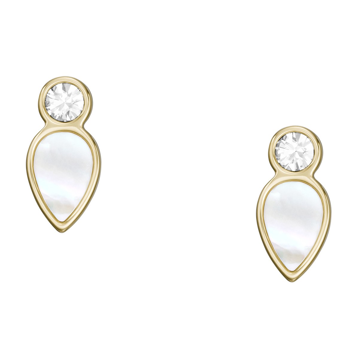 Boucles d'oreilles Fossil Teardrop en nacre