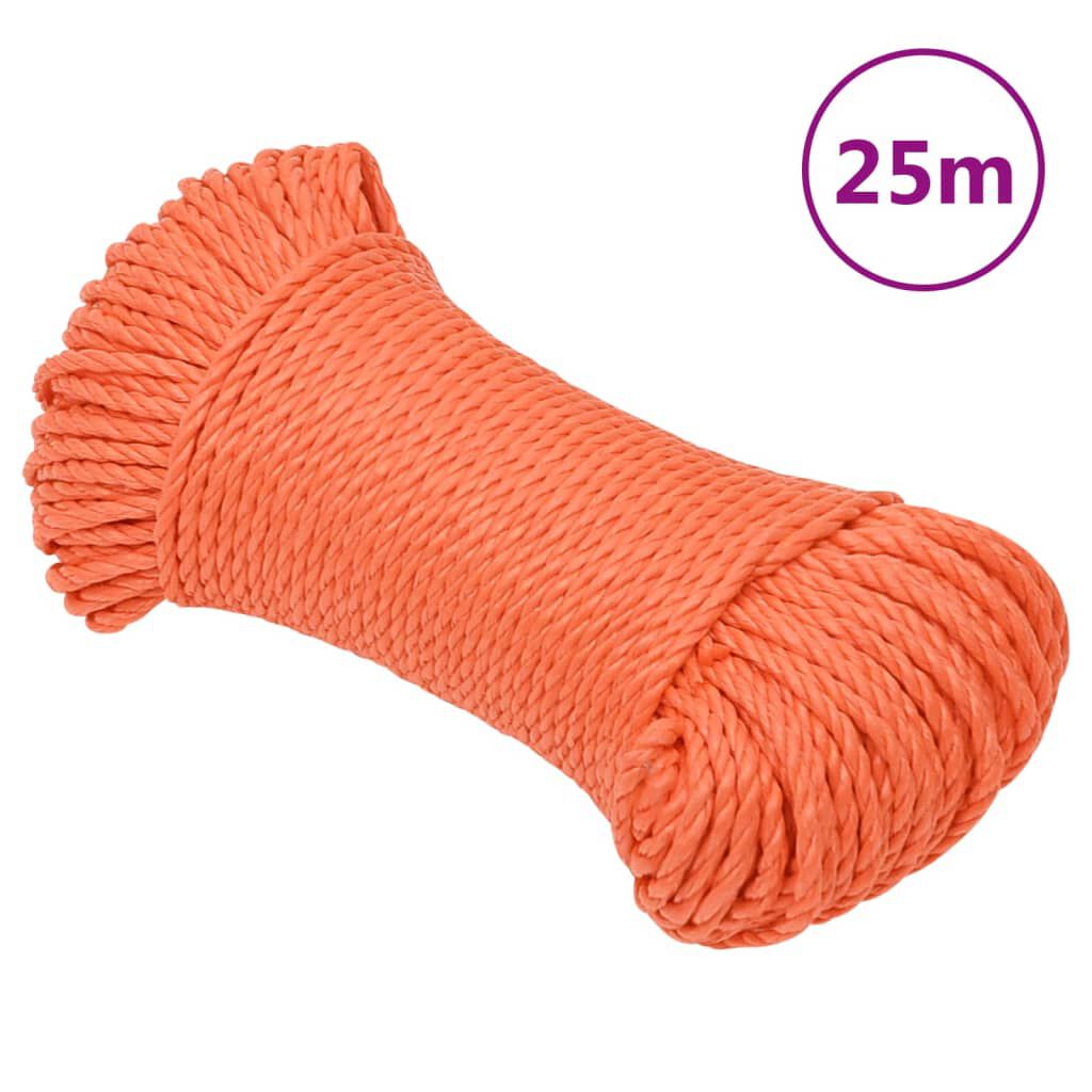 vidaXL Werktouw, oranje, 3 mm, 25 m, polypropyleen