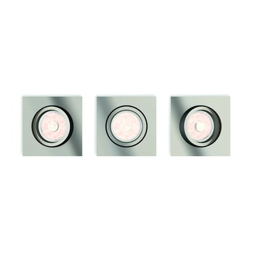 Philips Donegal inbouwspot vierkant nikkel 230V