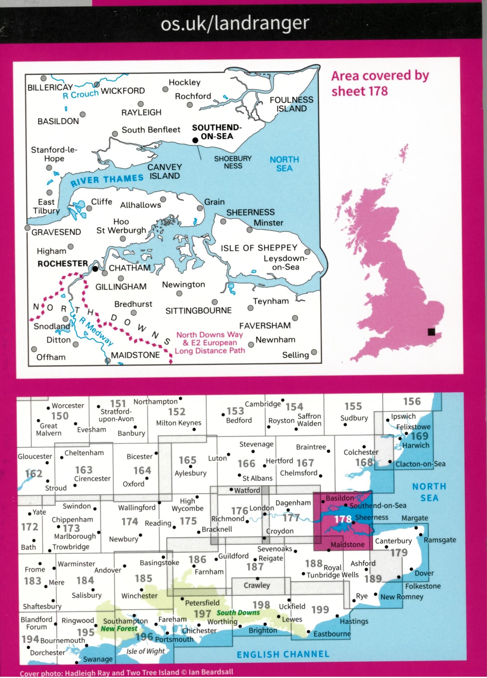 ORDNANCE SURVEY - 178 GB THAMES ESTUARY 1 50 000