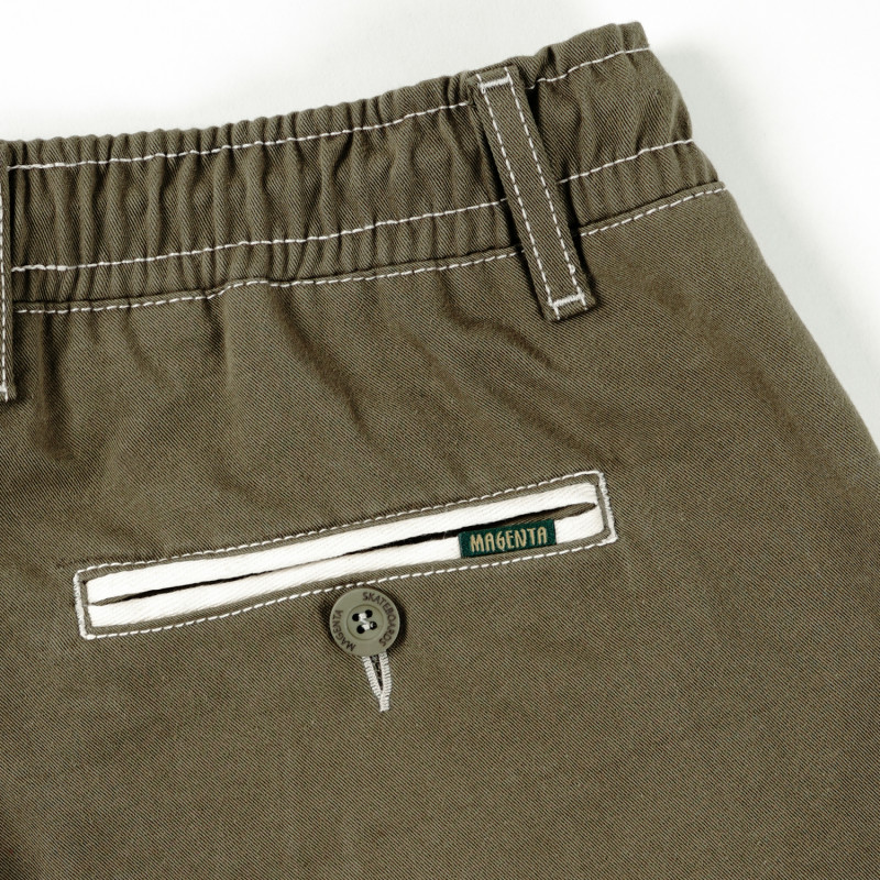 PANTALON AMPLES BICOLORE - KAKI