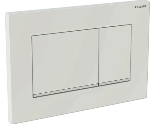 GEBERIT Sigma 30 bedieningsplaat, plaat wit mat / knop wit mat / sierlijst glanzend 115.883.01.1