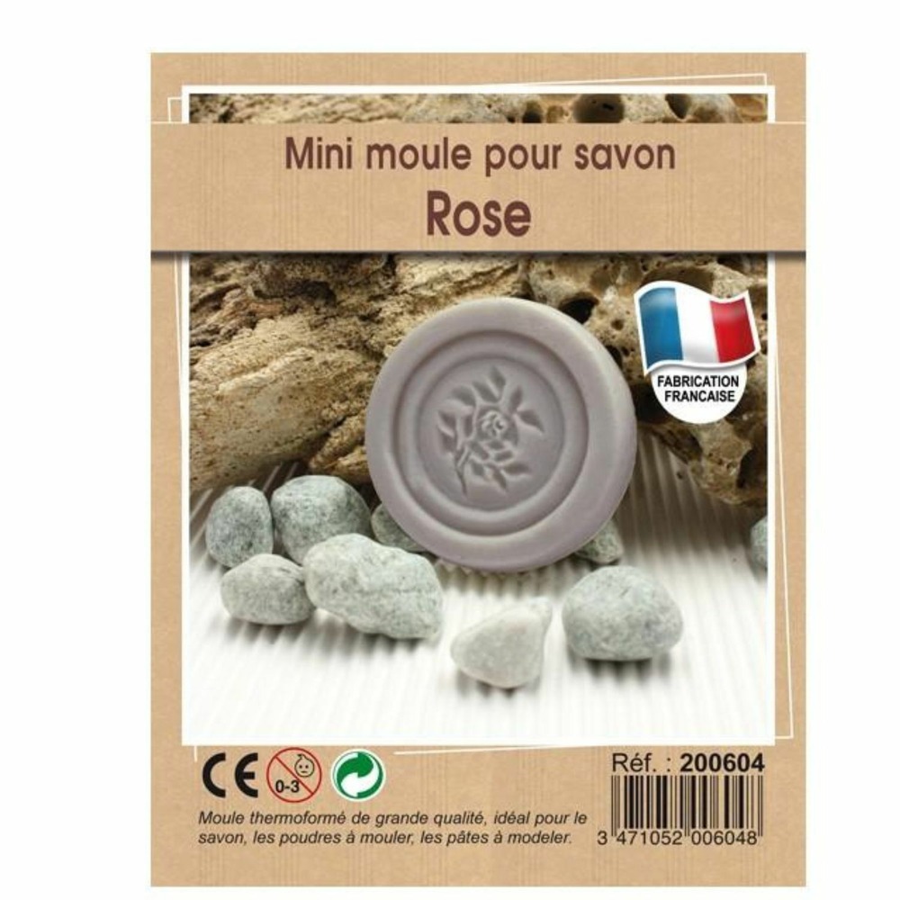 3 moules à savon 5 x 5 cm - rose