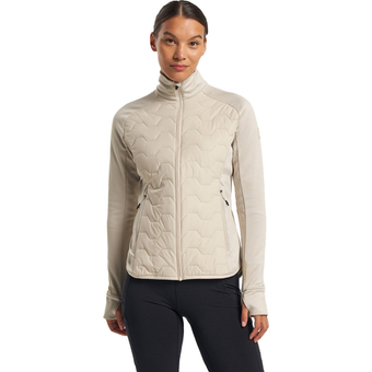 Tenson Txlite Hybrid Zip Fleecejacke Light Beige Damen