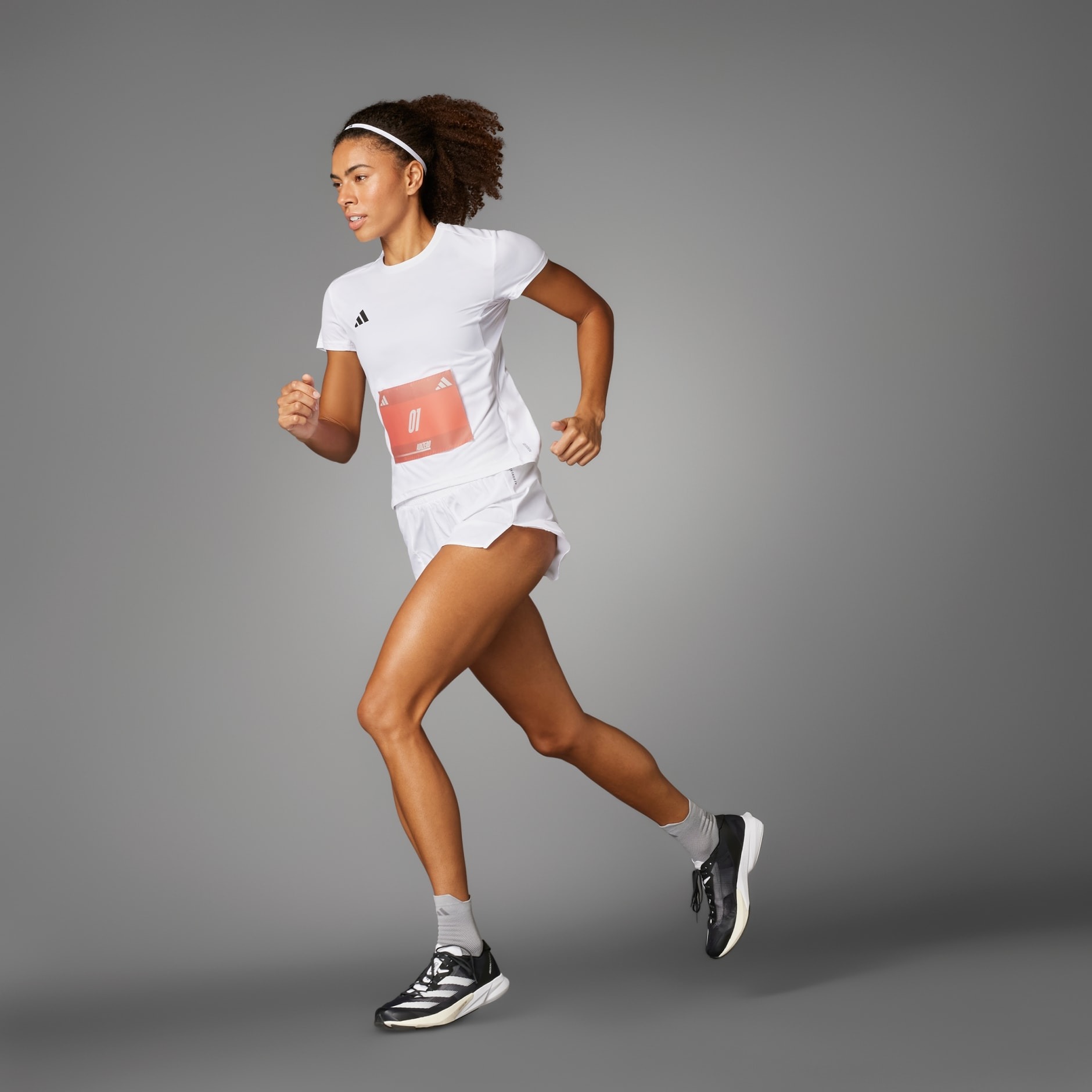Adizero Essentials Running Tee Dame White