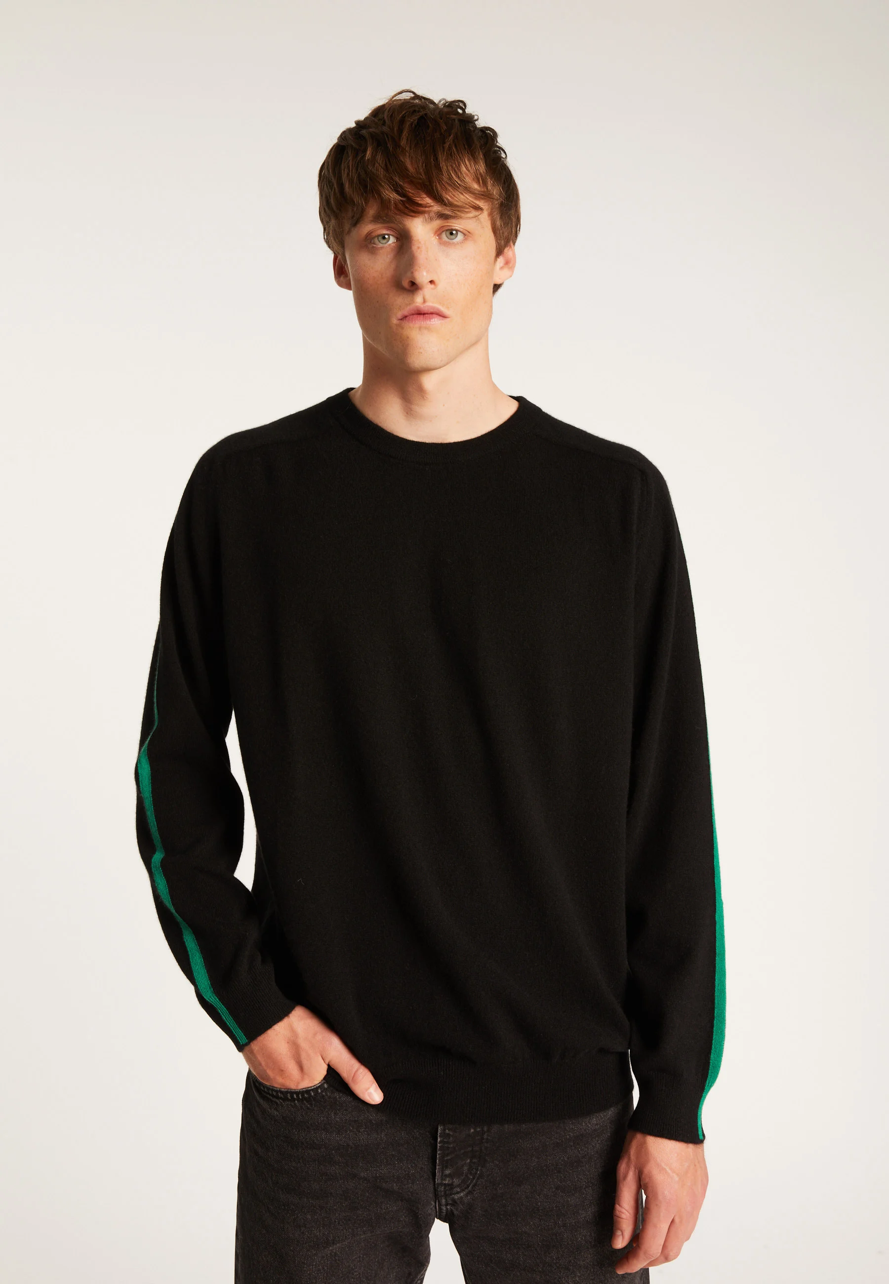 TAULEDAH24 - Pull col rond en cachemire | Noir