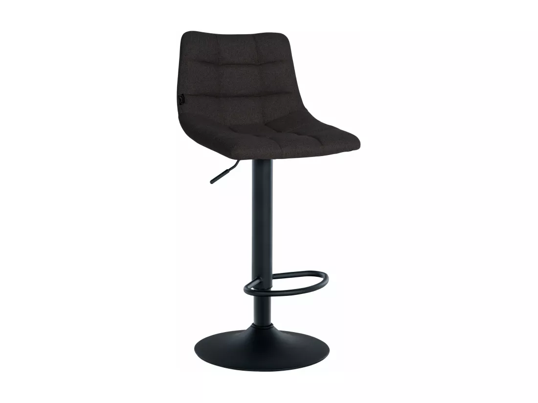 Tabouret de bar - Tissu & Métal - Noir - Jerry