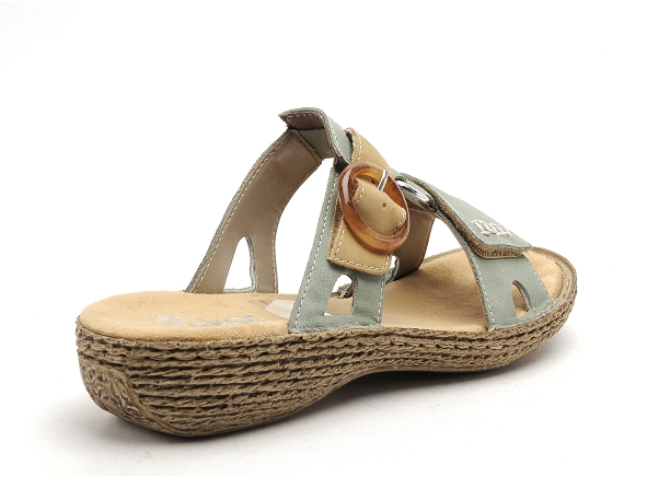 Rieker mules et sabots plats femme 658n4 vert