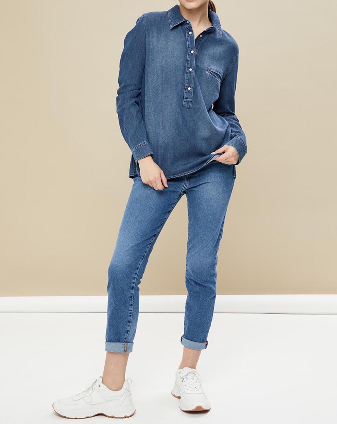 Acquaverde Jean droit Arizona bleu