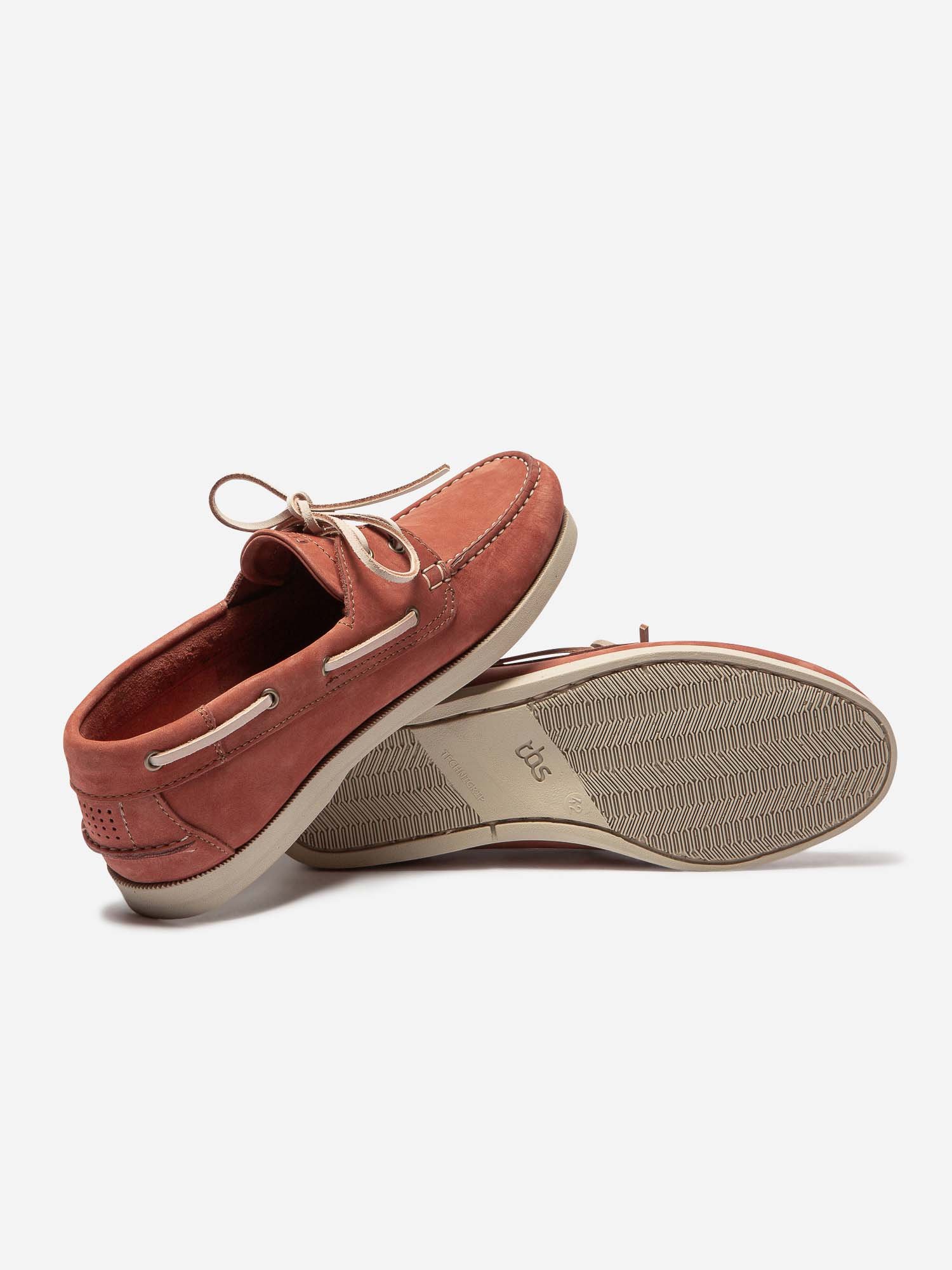 Chaussures Bateau Homme Semelle Grip Cuir Brique