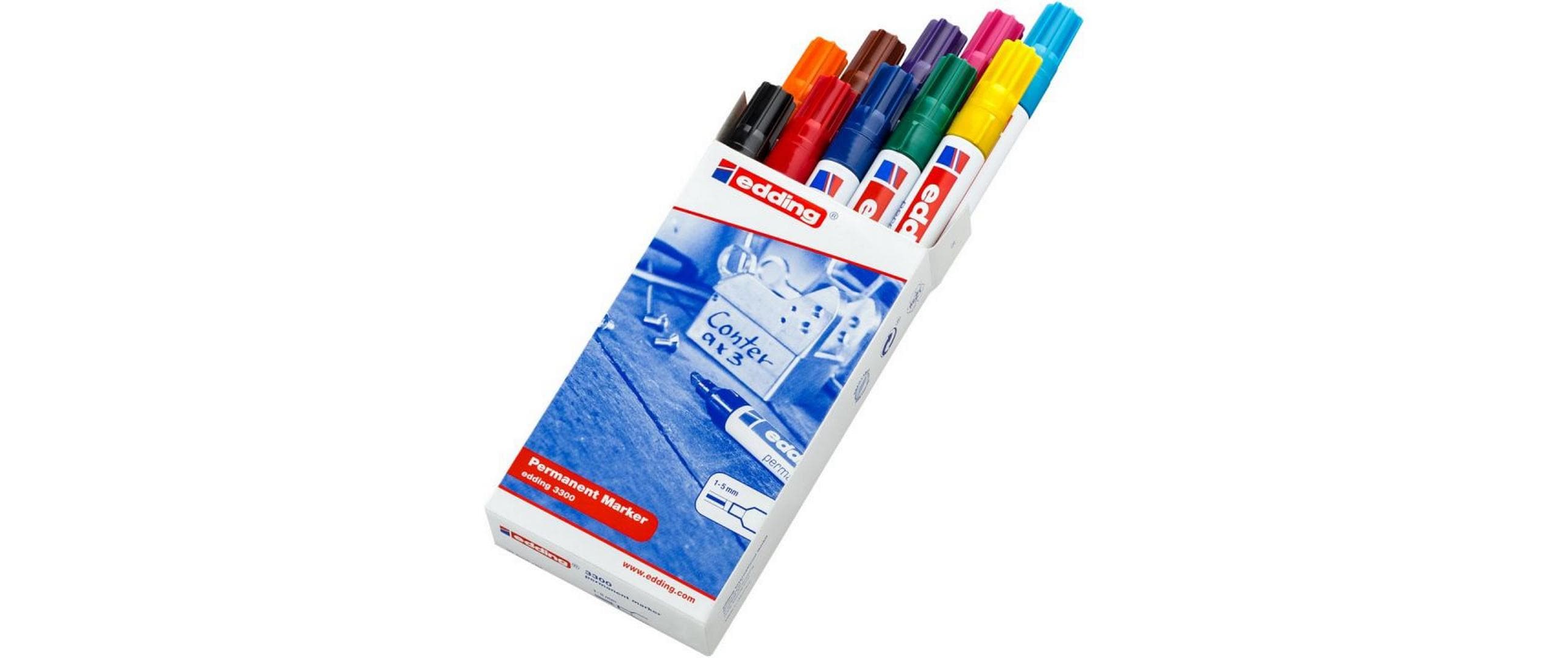 Permanent-Marker 3300 10 Stück, MehrfarbigPermanentmarker Faltschachtel