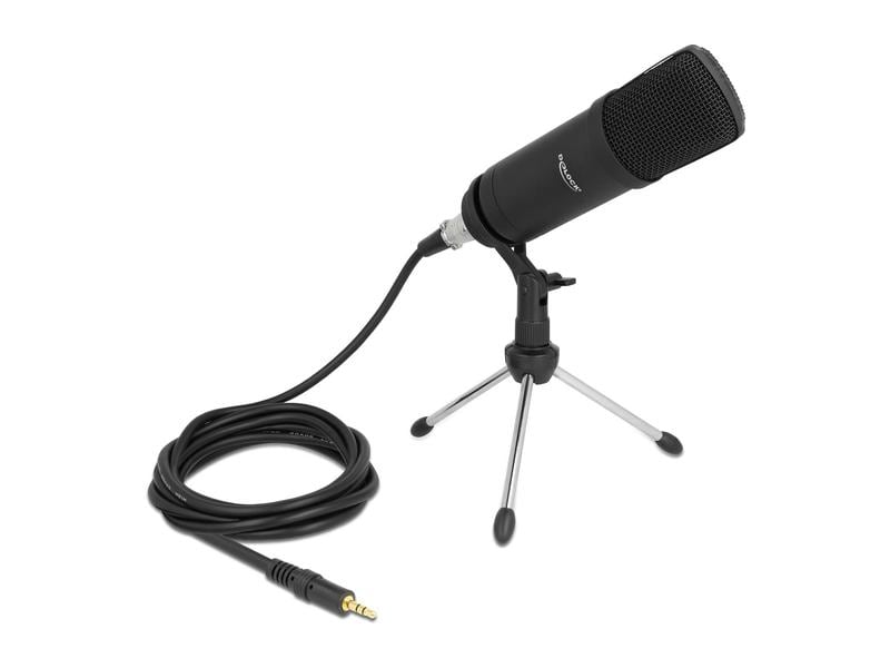 Delock Mikrofon für Podcasting mit XLR Anschluss/3.5mm Klin Delock Professionelles Computer Podcasting Mikrofon mit XLR Anschluss und 3 Pin Klinkenstecker   Adapterkabel für Smartphone und Tablet