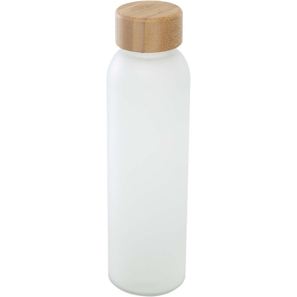 PF Concept 100830 - Bouteille en verre sodocalcique mat Lume de 500 ml avec couvercle en bambou
