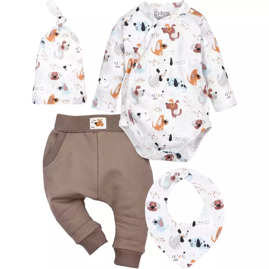 Nini 4tlg Set Hund weiß