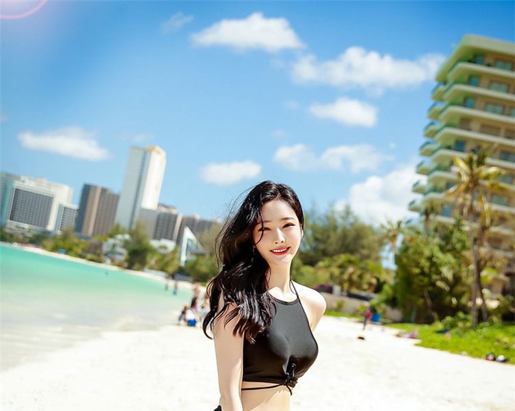 Salanghae - Set: Halter Tankini Top + Zwemrok