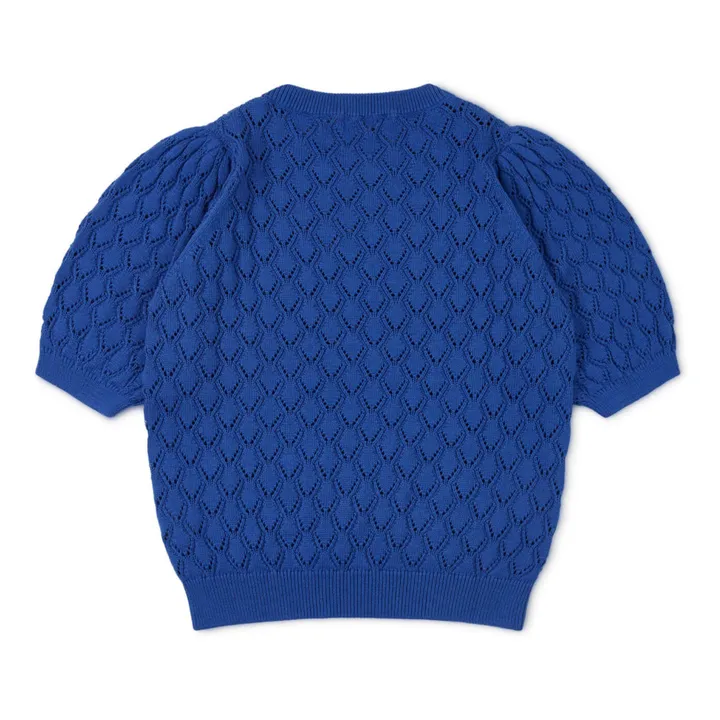 Matona Pull Ajouré Coton Bio | Bleu roi