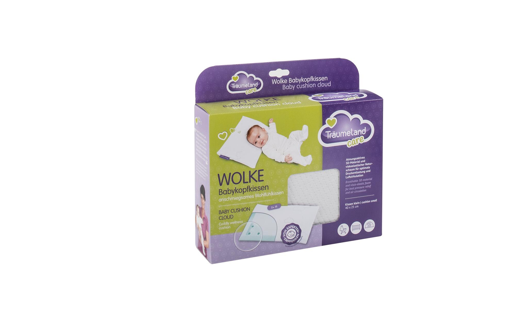 Care Wolke Babykopfkissen 25 x 40 x 3 cmAnschmiegsames Wohlfühlkissen