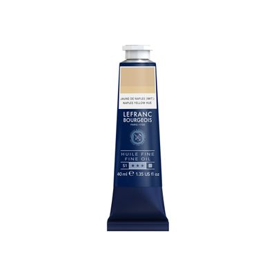 Lefranc Bourgeois - Peinture à l'huile - teinte jaune naples - opaque - fine - 40 ml