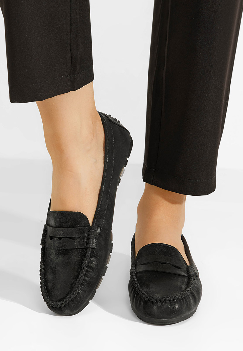 Mocassins femme noirs Luminia V3
