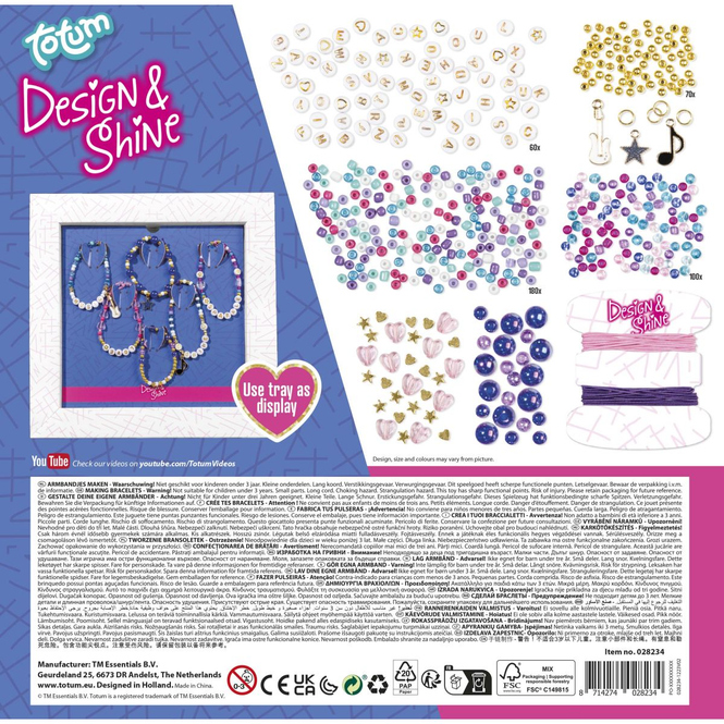 Totum - Disign & Shine - Bastelset Glitzerarmbänder