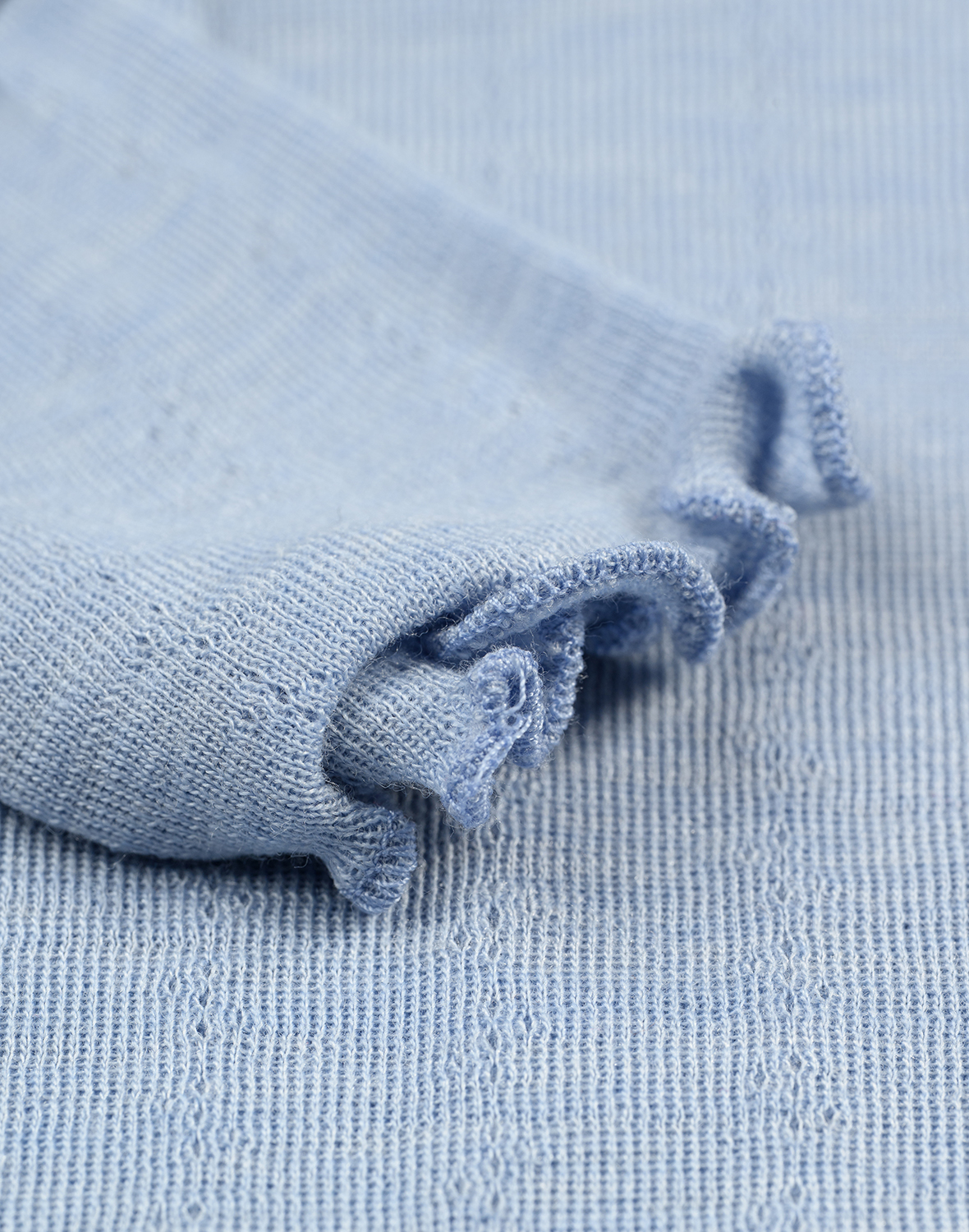 Pointelle shirt met hoge hals van merinowol/zijde voor kinderen