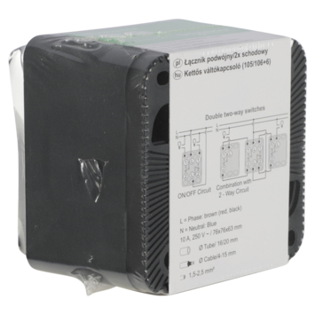 Schneider Electric Mureva Styl serieschakelaar IP55 antraciet