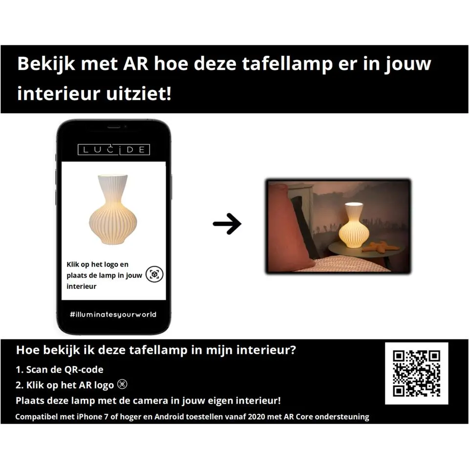 Lucide MOMORO Tafellamp - Wit